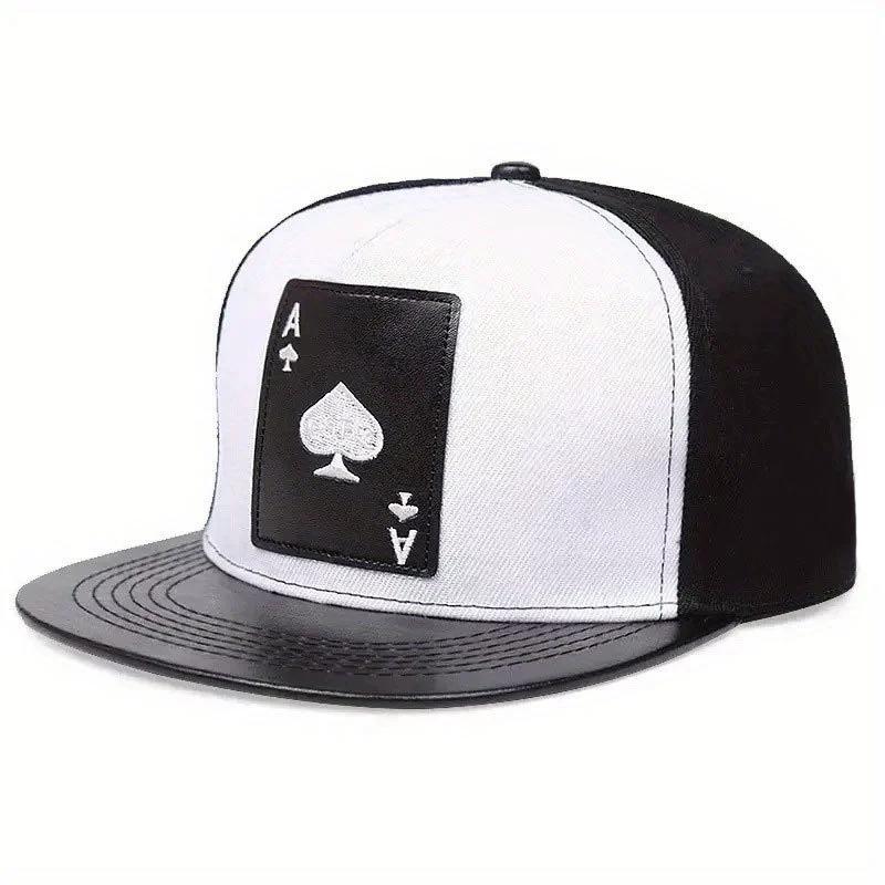 King Leather Playing Card Embroidered Baseball Caps Hip Hop Caps For Men Women Outdoor Sun Hat Unisex Adjustable Snapback Hats