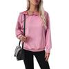 Baifen Zhiyi 2025 Autumn/Winter Asymmetrical Zipper Hooded Fleece Sweatshirt
