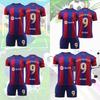 Barcelona Home Jersey Messi 10 Lewandowski 9 Gavi 30 Pedri 8 Suitable For Children Various Sizes Available