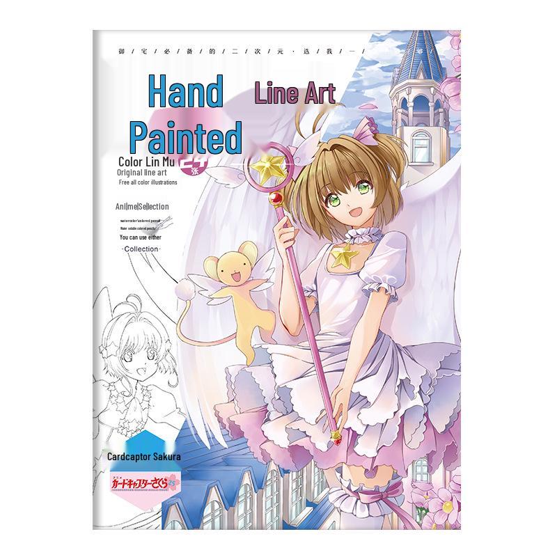 Hand-Drawn Anime Coloring Book: Line Art from One Piece, Naruto, Demon Slayer, Identity V, and Conan