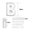 182pcs/lot 8mm 10mm Silver Plain Slide Letter Charms Alphabet A-Z For Bracelet Wristband Keychain Pet Collar DIY Jewelry Making