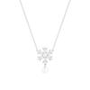 Seiko Women's Korean Style Pearl Snowflake Clavicle Necklace - Simple, Fashionable, Light Luxury Micro-Inlaid Design