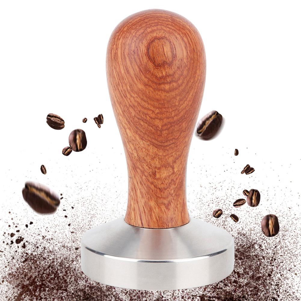 58mm Home Office Edelstahl Kaffee Tamper Kaffeepulver Stampfwerkzeug mit Griff