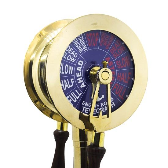 Retro-Telegraph aus Messing, 35,56 cm, Glockenklang, Hebelwerk, handgefertigter Motortelegraph, nautisches Sammlergeschenk, maritimes Geschenk