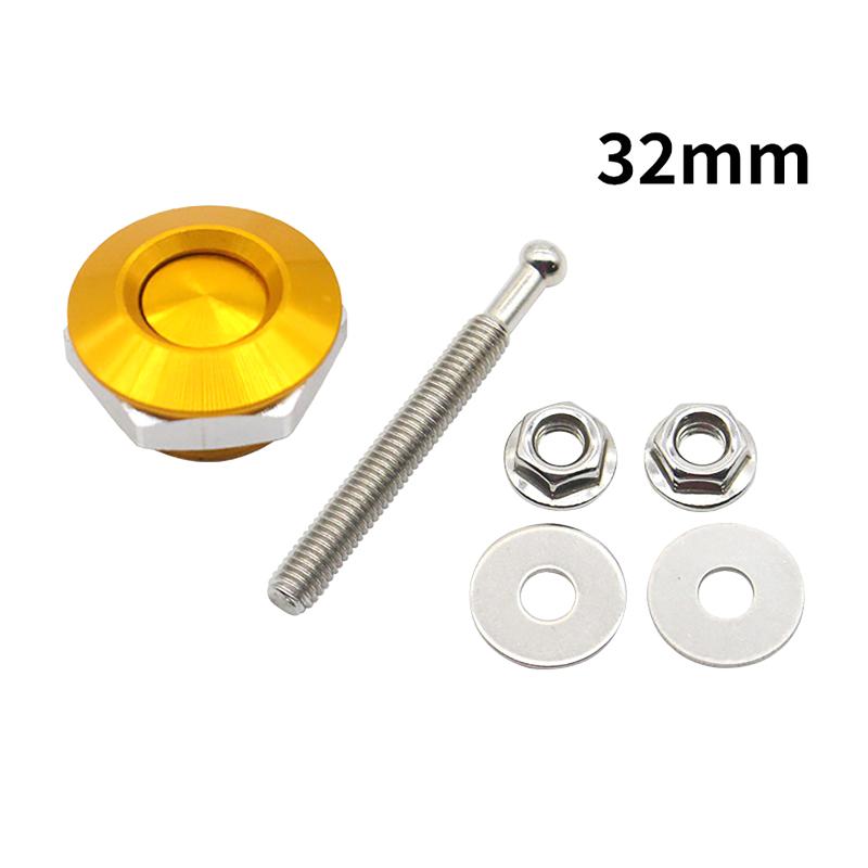 1Pcs 30/32Mm Car Push Button Bonnet Hood Pin Quick Release Latch Lock Clip Kit Aluminum Engine Exterior Parts Universal