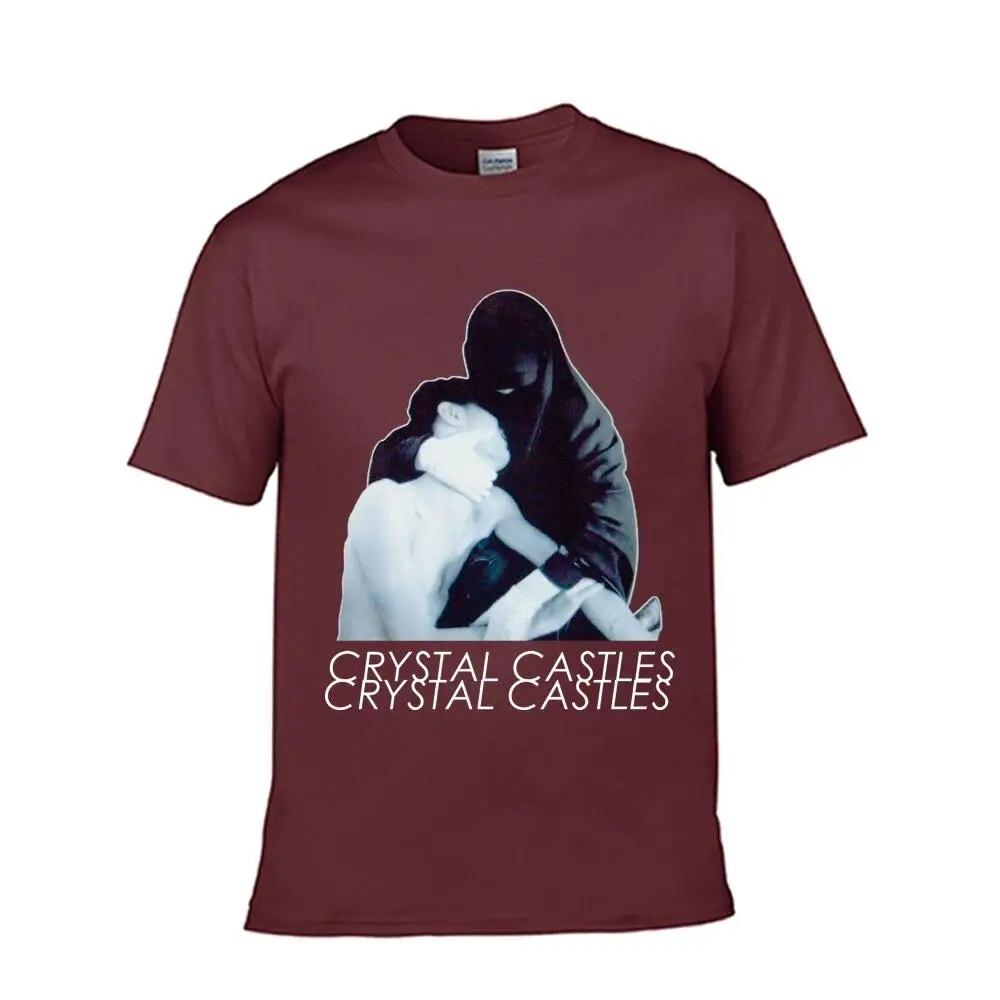 High Quality Cotton EU Size Crystal Castles T Shirt Unisex Vintage Funny T-shirt Harajuku Hip Hop Streetwear Unisex Top Tshirt Male Unisex