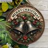 Retro Wooden Christmas Sign with Merry Christmas - Navidad Sign for Front Door Wall Hanging Decor - Ideal Christmas Decoration