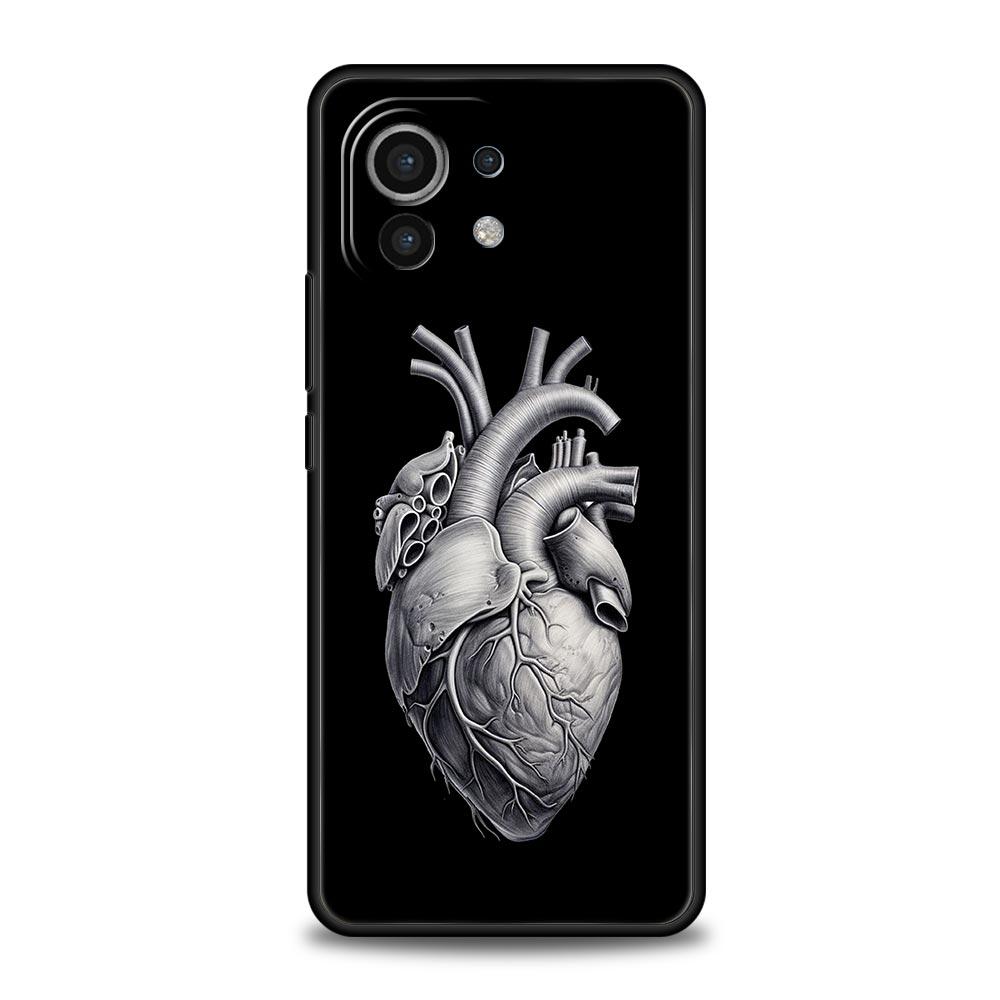 Phone Case For Xiaomi Mi 15 14 14T 13T 12T Pro 12 13 11 Lite 5G 11T X6 X5 Pro Soft TPU Cover Cardiovascular model Heart Medical
