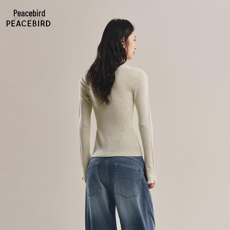 PEACEBIRD Women's Semi-High Neck Knit Pullover