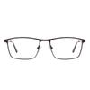 Metal Square Full Rim Glasses Frame Medium Size Men's Stylish Rectangle For Medical Optical Prescription Lenses