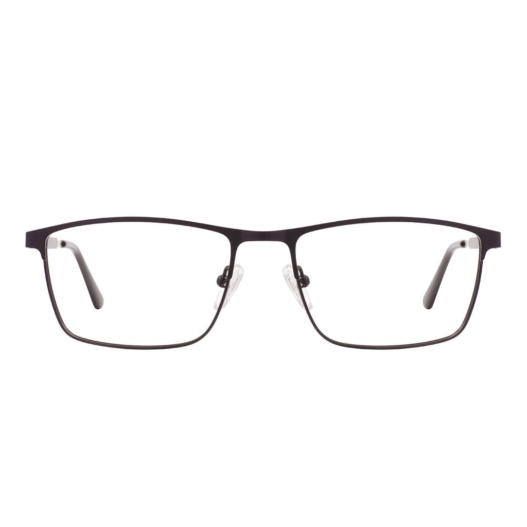 Metal Square Full Rim Glasses Frame Medium Size Men's Stylish Rectangle For Medical Optical Prescription Lenses