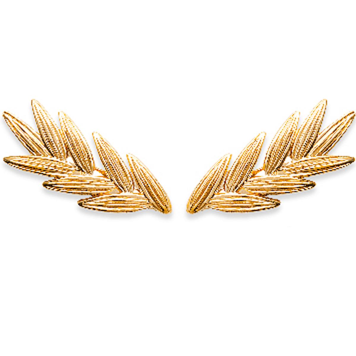 

Les Trésors De Lily [Q4176] – Позолоченные серьги «Epi de пшеницы» – 16x6 мм