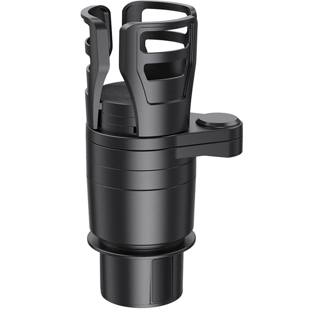 

4 в 1 автомобильный держатель для стакана, расширительный адаптер, универсальная подставка для телефона в машину, держатель для бутылок с напитками, вращающийся держатель для стакана с водой в салоне автомобиля чёрный