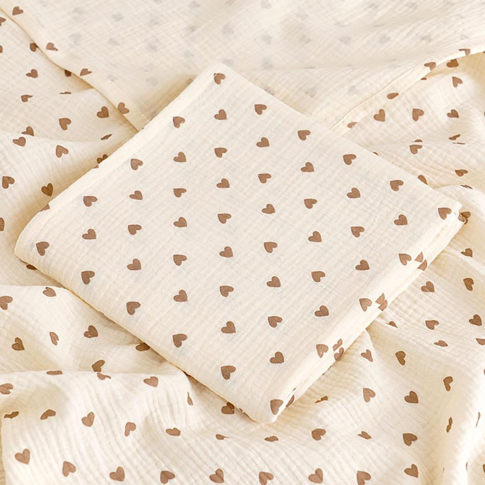 100x100cm Newborn Baby Shower Wrap Toddler Kids Cartoon Bear Double Layer Gauze Bath Towel Soft Quick Drying for Spring Autumn