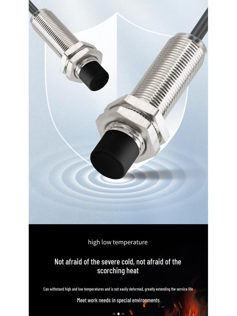 ZanIP68 Waterproof Metal Sensor: Detects Copper, Aluminum, Steel Distance with No Attenuation, NPN Normally Open, PNP
