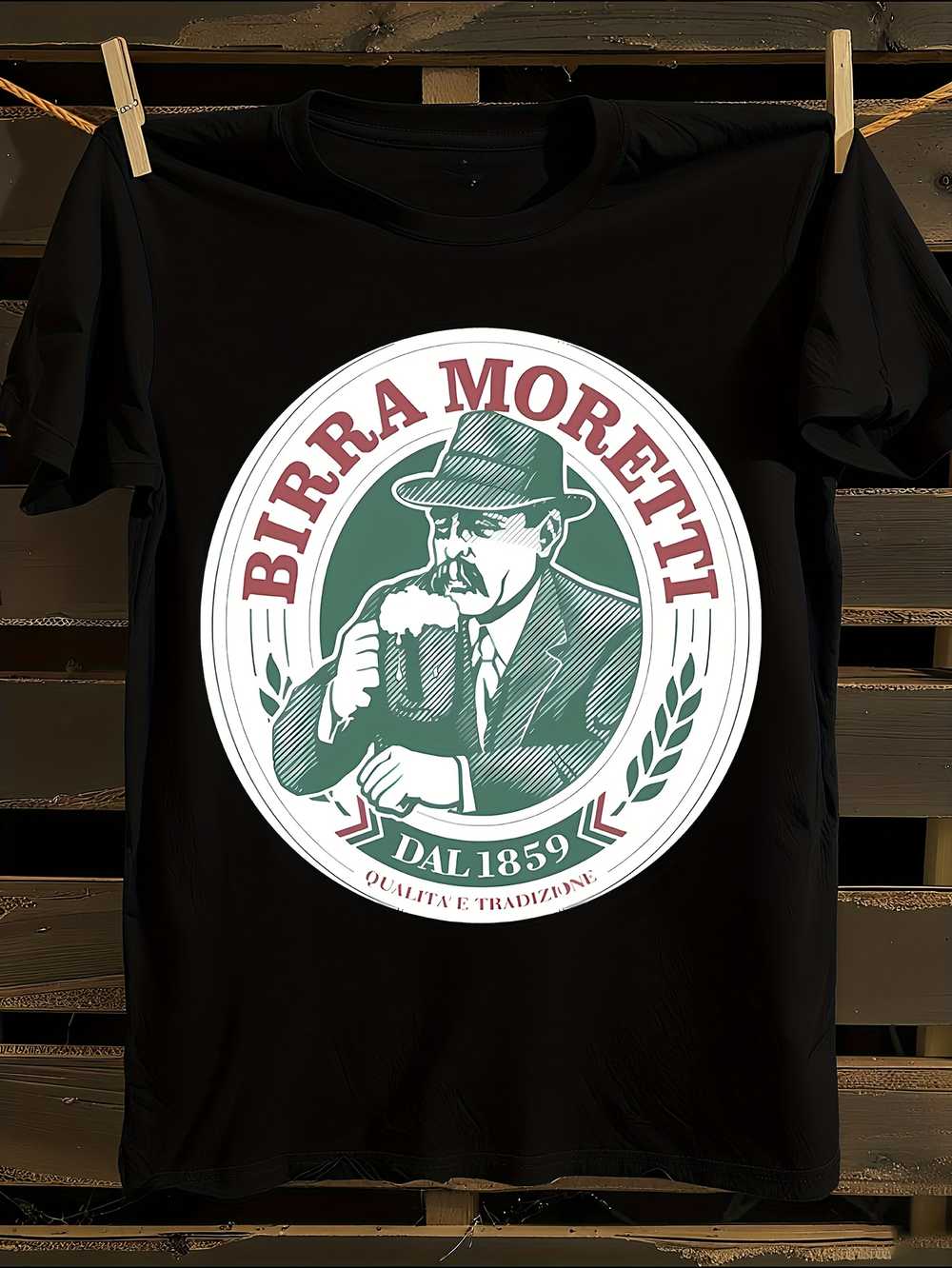 

Birra Moretti Logo T-Shirt Mens Tshirt Womens Tshirts with Letters Print Short Sleeves T-Shirt Casual Street Tee Shirt Top M