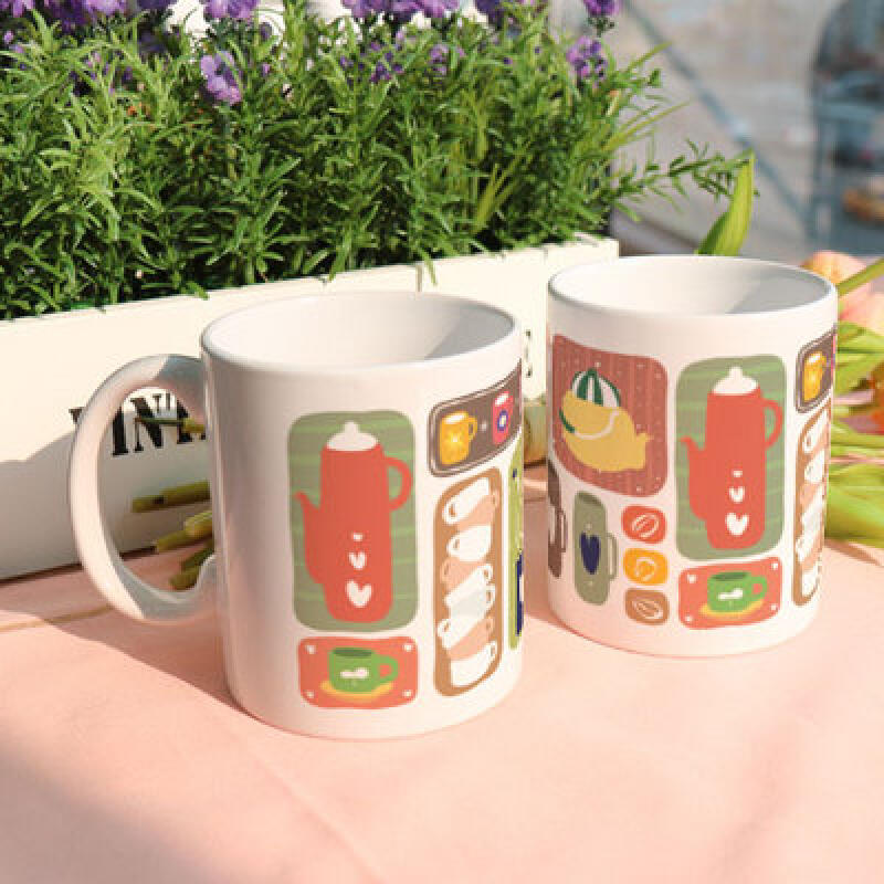 tk336-Design Mug 2p-Cup and Teapot Pattern