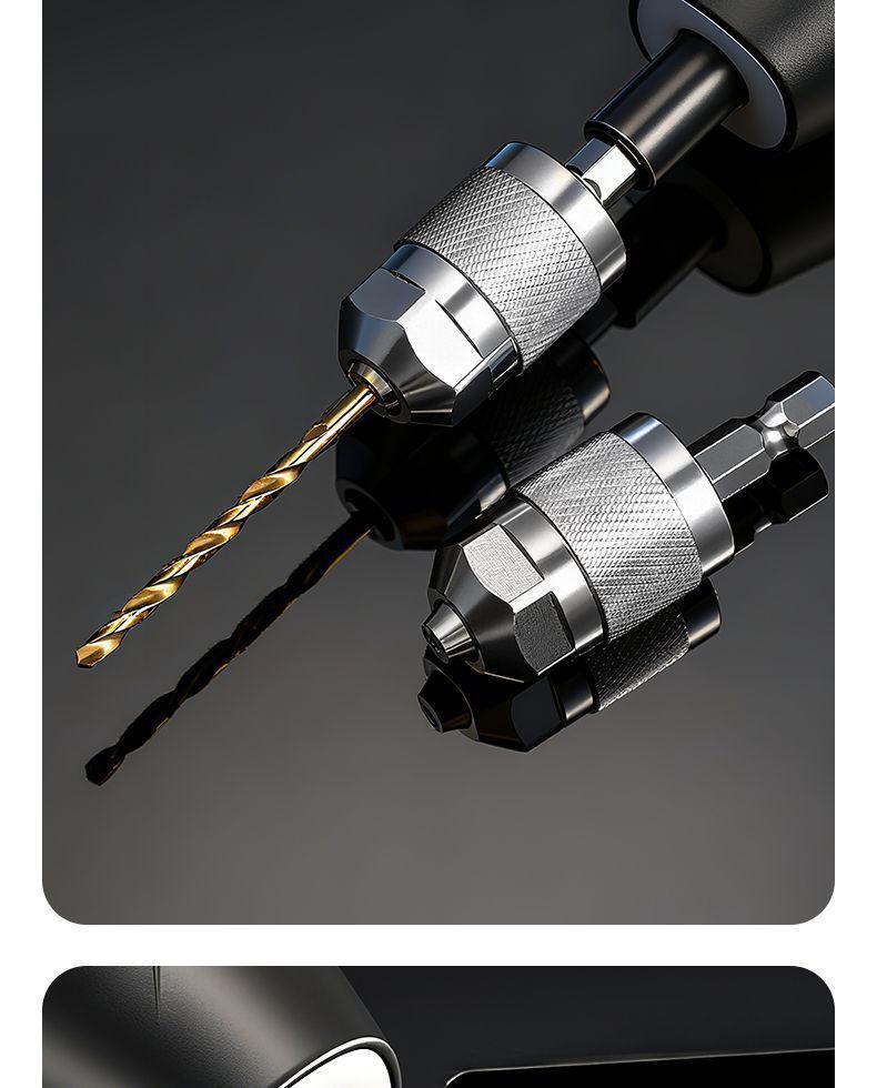 Hex Shank 3-Jaw Quick-Change Chuck Converter for Electric Drill