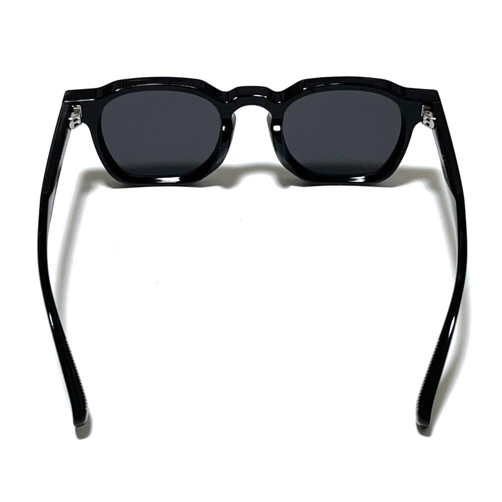 Korean Black Thick Cellulose UV Unisex [EPTIS] Sunglasses, Style, Rim, Frame, Protection, Non-Prescription, (Black)