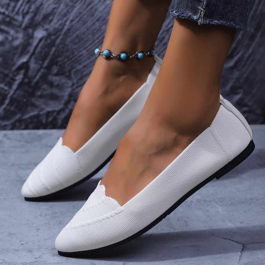 Fashion Women Flats Women Solid Slip Designer Casual Breathable Mesh Shoes Women Loafers Comfortable Shoes 2025 Pointed Toe Flat Shoes