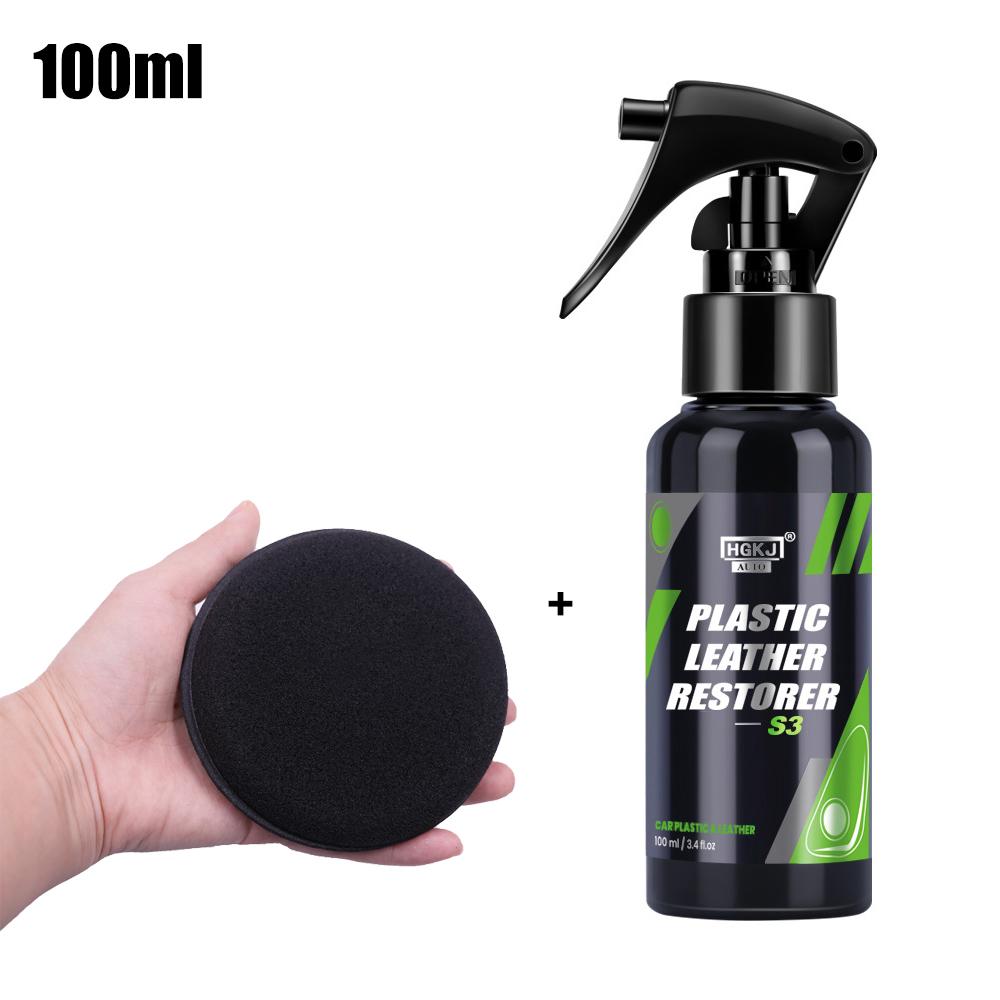 50/100/300ml Leder Kunststoff Erneuerer Erfrischender Auffrischer Schaumreiniger Spray mit Polierschwamm Auto Aufbereitungspaste
