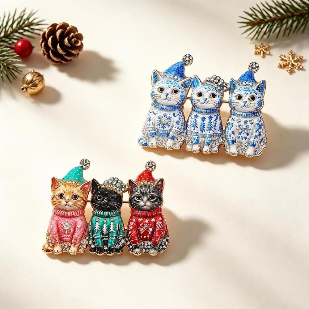 Alloy Lapel Pin Cat Shape Decor Pin Cute Clothing Pin Women Outfit