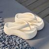 Height-increasing thick-bottomed flip-flops, fashionable and simple for indoor and outdoor wear, non-slip, deodorant and deodorant slippers, ladies