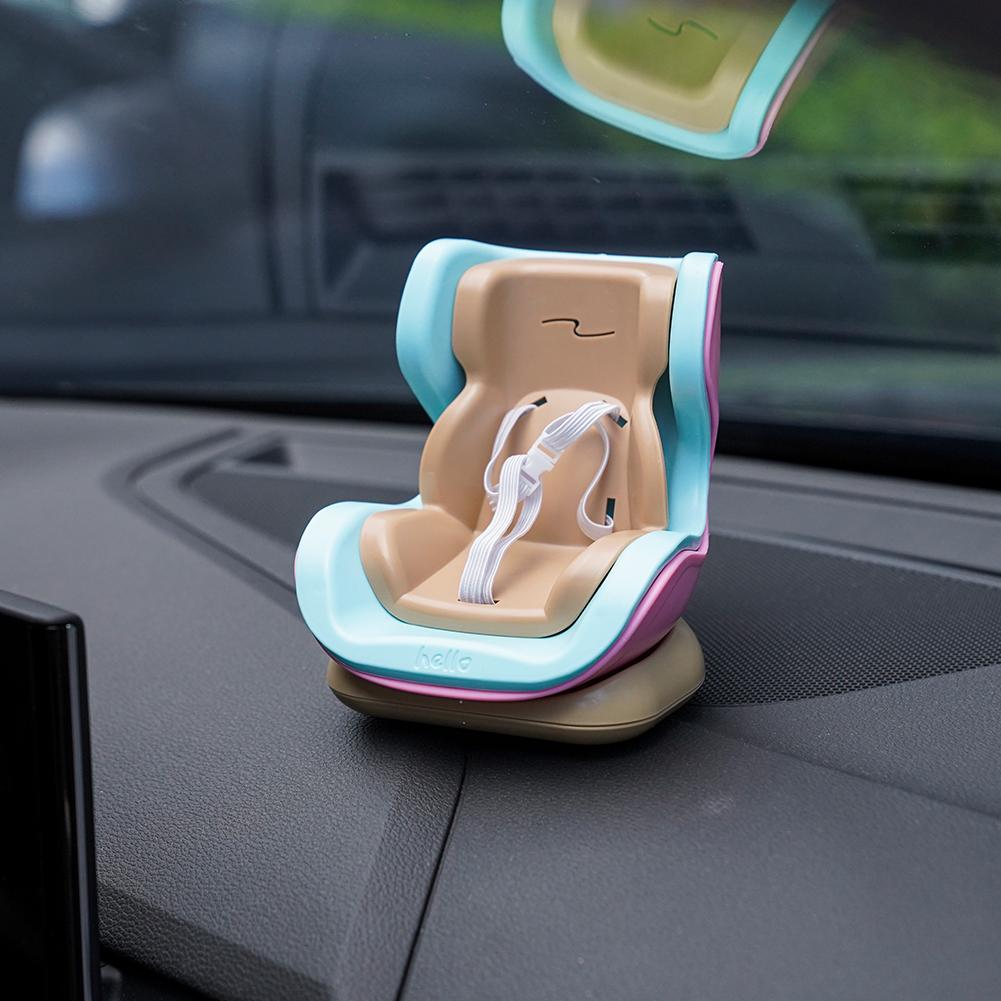 Car Doll Safety Seat 15-17Cm Doll Cartoon Seat For Labubu Model Mini Plush Safety Seat Car Interior Accessories Gifts S