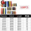 328PCS Heat Shrink Tube Kits Electrical Connection Cable Insulation Sleeved Protecter Polyolefin Heat Shrink Tubing