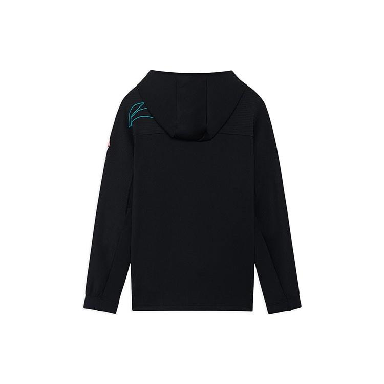 Li-Ning CBA Basketball Series Alphabet Printing Hoodie 'Black' Men's AWDR709-2