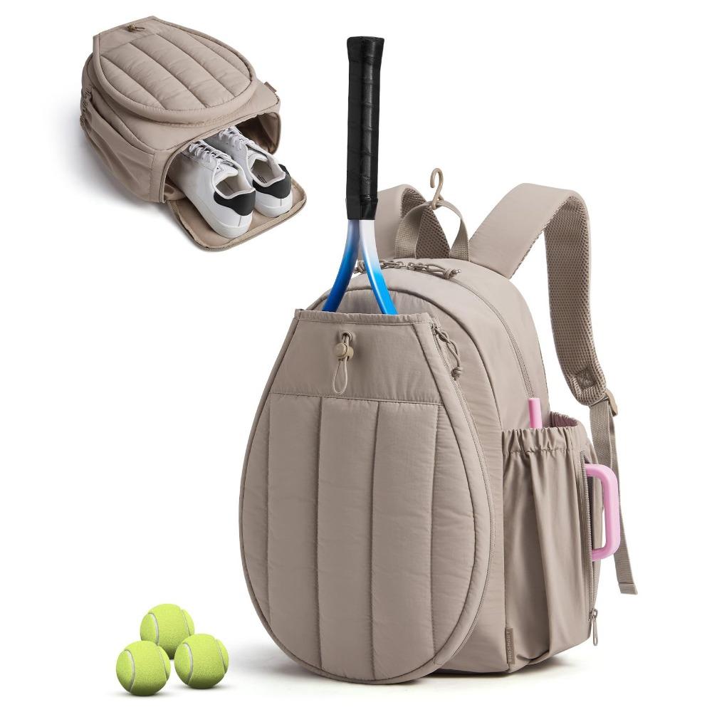 Large Capacity Tennis Racket Bag 20L Pickleball Racket Bag Sports Fitness Bag  Gym Use коричневый