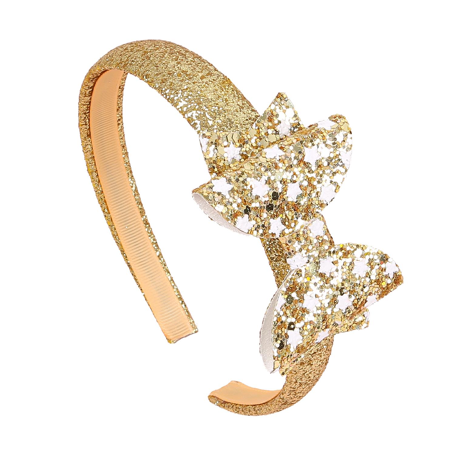 

Модные звездные банты для волос с блестящей повязкой на голову Женские повязки на голову для девочек Повязка на голову для фестиваля и вечеринки для девочек Детские аксессуары для волос