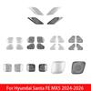 For Hyundai Santa FE MX5 2024-2026 Car Tuning 2PCS Stainless Steel A-Pillar Door Speaker Cover Rear Trunk Horn Trim Accessories