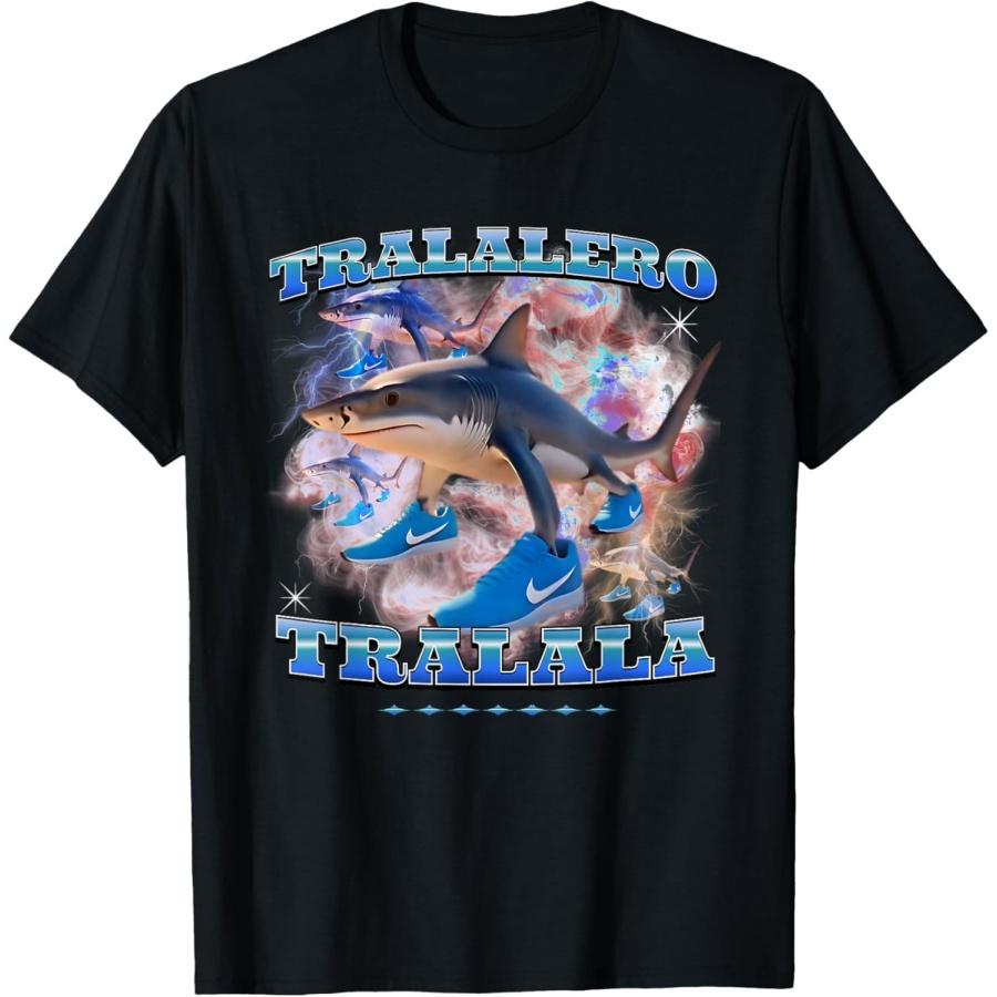 Tralalero Trala Italian Brainrot Meme shark with three legs T-Shirt S