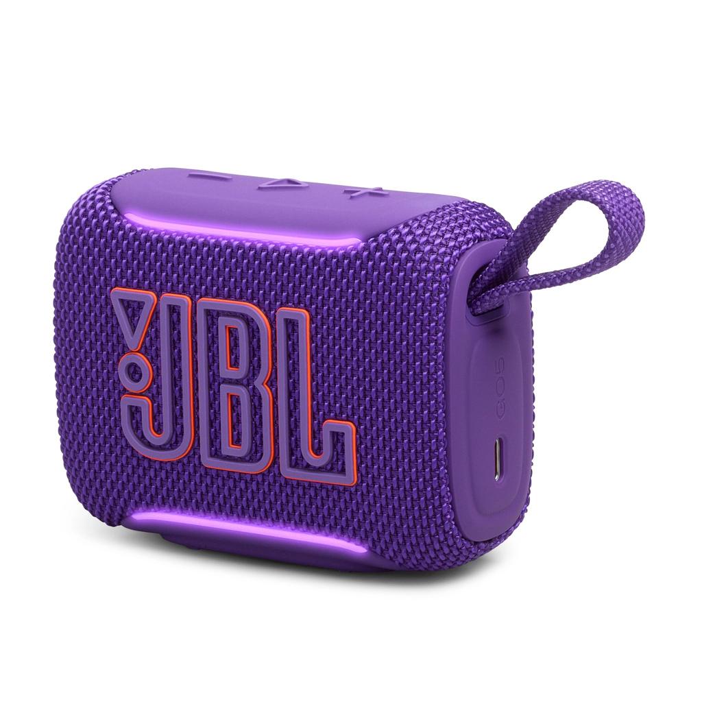 JBL GO 5 Bluetooth Speaker JBLGO5PURJN Portable Waterproof Dustproof IP68 USB-C Charging Stereo Pairing Ambient Edge Light AirTouch App Support