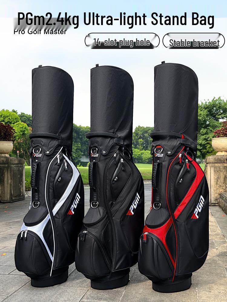 PGM Golf Bag: Lightweight, Portable Stand Bag with 14 Club Slots and Double Shoulder Straps for Men & Women