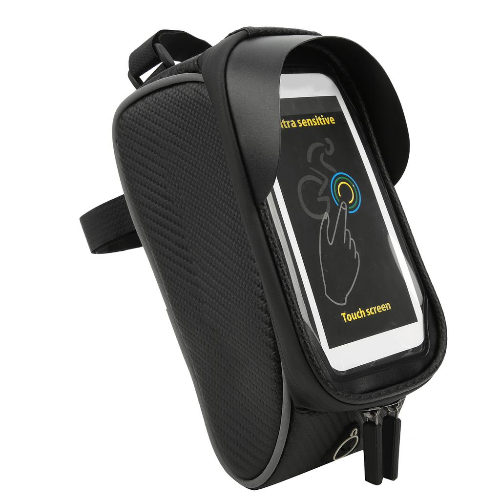 Bike Bag Outdoor Mobile Phone Front Beam Waterproof Pipe Bag Cycling Saddle Polyester