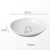 Ceramic Cat Plates With Silicone Anti Slip Pad Pet Cat Snack Bowl Cute Kitten Food Bowl Pet Kitten Water Bowl Pet Supplies