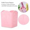 Storage Box Stationery Cosmetic & Manicure Tools Container with   Tower Pattern Pink