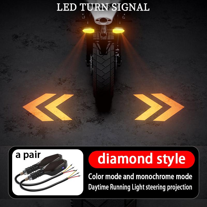 

A Pair Motorcycle Turn Signal With Projection Turn Signal Motorcycle Light 27 Modes Led Turn Signal Light Warning Light