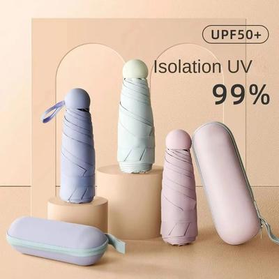 Dual Purpose Capsule Umbrella Rain and Sun Protection Outdoor Foldable Travel Portable Mini Umbrella