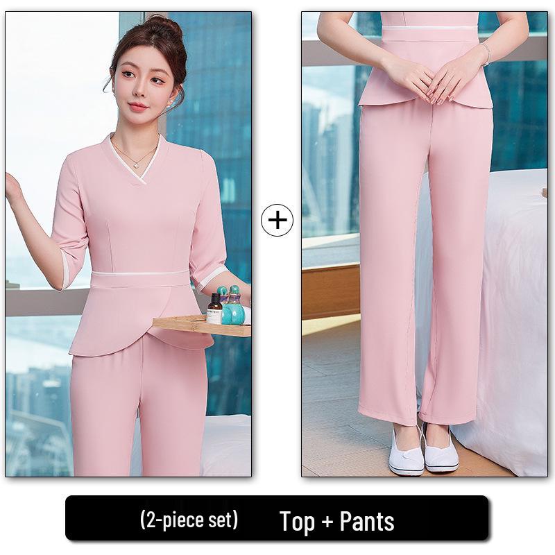 Women's High-End Beauty & Spa Technician Workwear Set for Foot Massage and Sauna