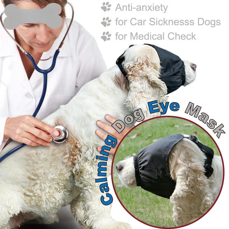 Verstellbare Nylon-Hunde-Beruhigungs-Augenmaske Schattierung Dekompression Linderung Anti-Angst-Maske für Haustierreisen Lärmstress