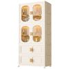 Children's Toy Storage Cabinet: Movable Multi-layer Thickened Wardrobe with Folding Shelves for Home and Bedroom