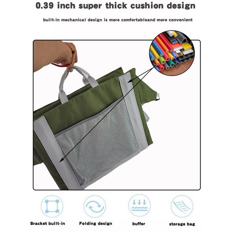 Tribünenstuhl mit Rückenlehne Mehrzweck-Verstellbarer Stuhl Tragbares Kissen Campingmöbel Für Wandern Picknick Strandurlaub