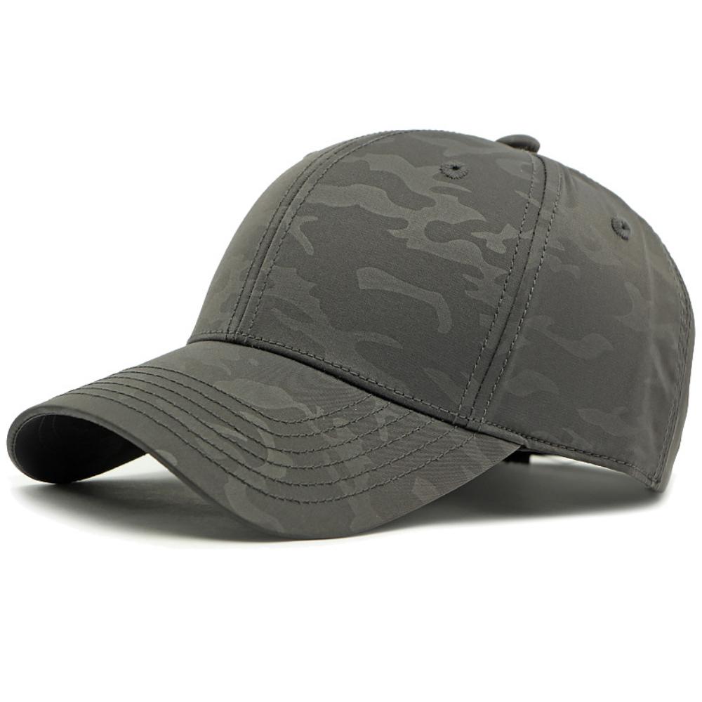 

HT4749 Snapback Cap New Spring Summer Sun Hat Caps for Men Women Breathable Trucker Mesh Cap 6 Panels Camouflage Baseball Cap Adjustable 55-60cm сірий