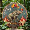 Room Decor Pc Vintage Circus Elephant Round Aluminum Sign Retro Rustic Metal Wall Art Decorative Aluminum Tin Sign for Home