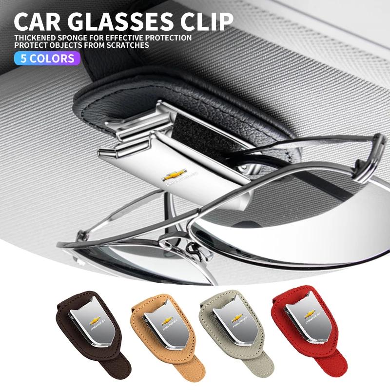 Car Sunglasses Holder Glasses Ticket Card Storage Clip For Chevrolet Spark Captiva Cruze Malibu Equinox Trax Camaro Blazer