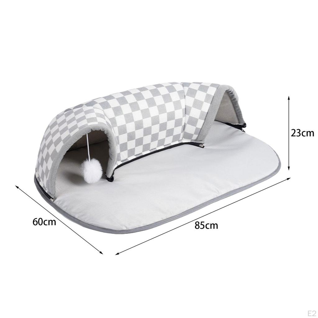 Cat Tunnel Bed for Indoor Cats Interactive Ferrets Rabbit Portable Sleeping Mat