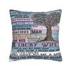 I Love You Mom Square Pillowcases Polyester Car Mother's Day  Cushion Case Funny Decor Pillowcase 45*45